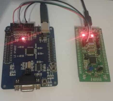 TM32VLDiscovery  program another STM32F103RBT6 board