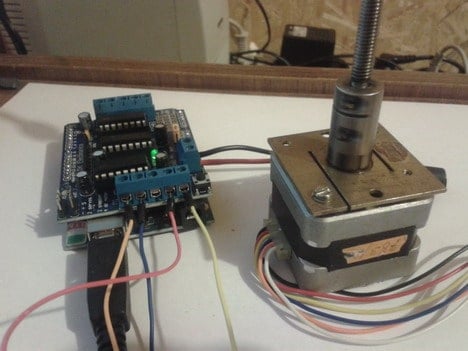 driwing stepper motor with arduino motor shield