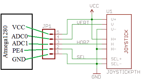 thumstick joystick to atmega1280