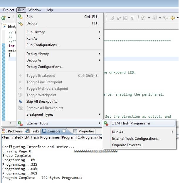 eclipse development enviroment for tm4c123g