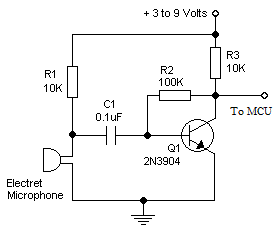 simple condenser microphone diagram