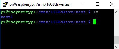 raspberry pi mounted drive check