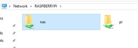 raspberry pi Network attached storage from windows