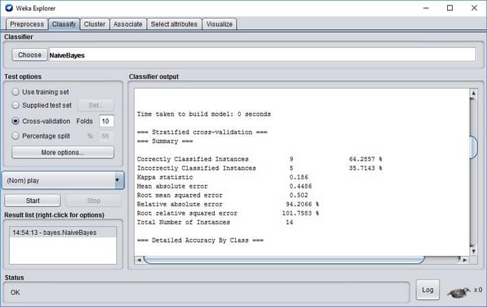 WEKA_Naive_Bayes_model_build