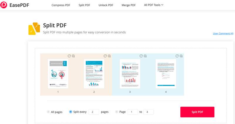 Split PDF Online. Free and easy to use