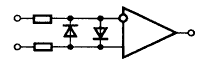 protecting diodes connected between input pins