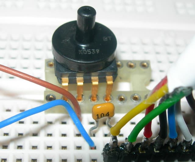 MPX5100 series piezoresistive transducer breadboard