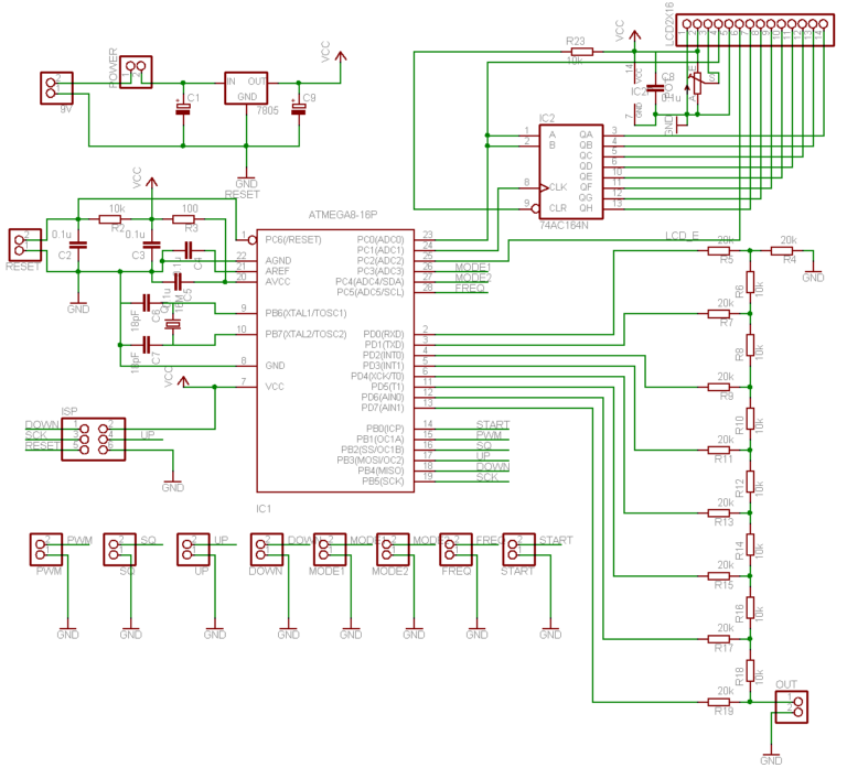 AVR controlled signal generator-1 layer PCB prototype - Do It Easy With