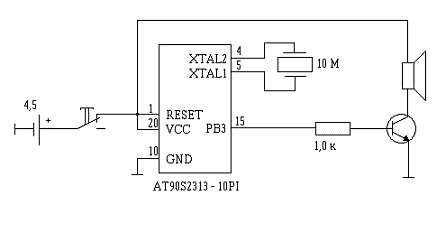 dor-bell based on AVR microcontroller