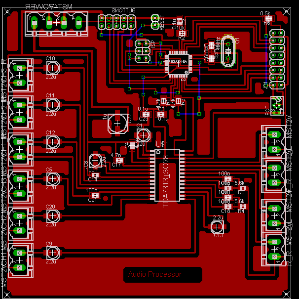 Audio Processor PCB layout