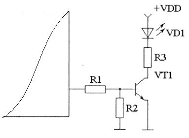 connecting LED to the microcontroller through transistor