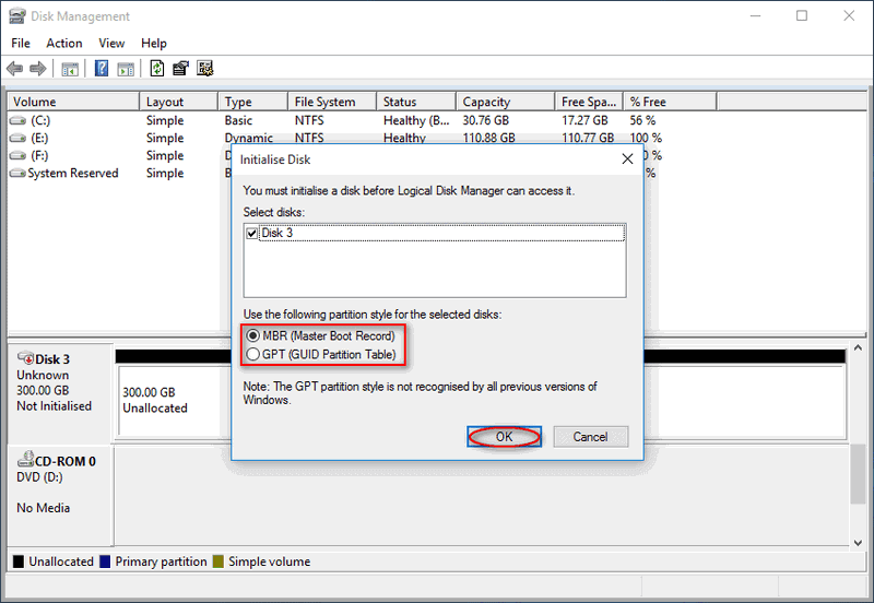 Create a New Partition on the Hard Drive