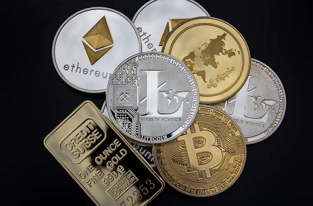 Litecoin and Ethereum in the cryptocurrency coin pile