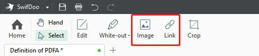 swifdoo image and link insert