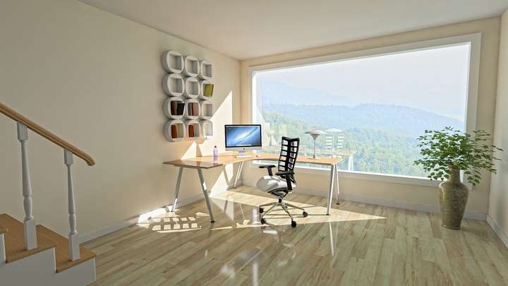 modern looking computer workplace