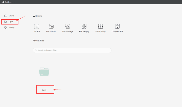 swifdoo pdf open file