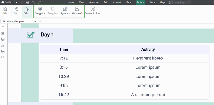 SwifDoo PDF security