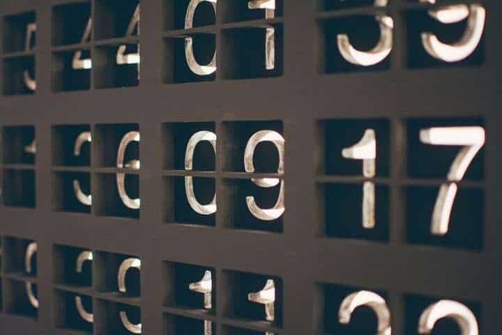 numbers display