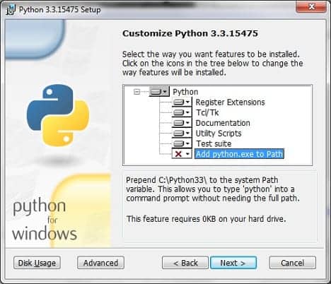 installing python3 - path variable