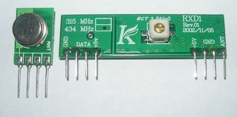 TX433 and RX433 RF modules