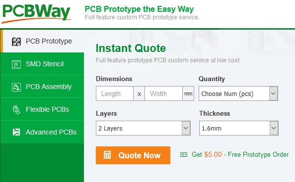 PCBWay instant quote