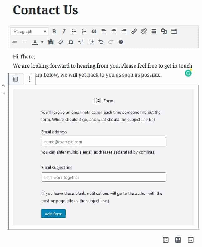 wordpress_creating_contact_page_add_form_email_subject